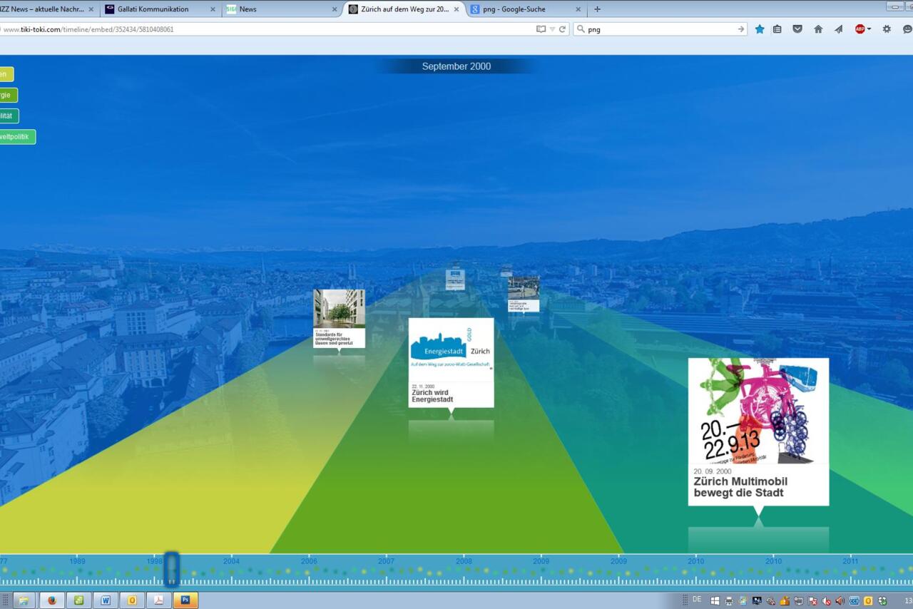 Eine Online-Chronik zeigt den Weg der Stadt Zürich zur 2000-Watt-Gesellschaft.
